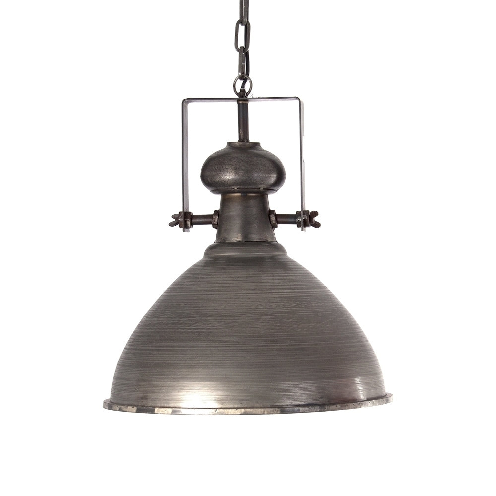 Lampadario industrial grigio