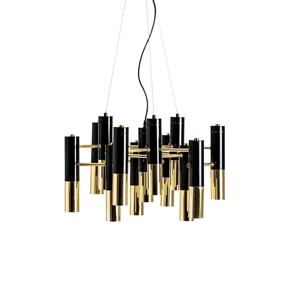 Lampadario vintage nero oro