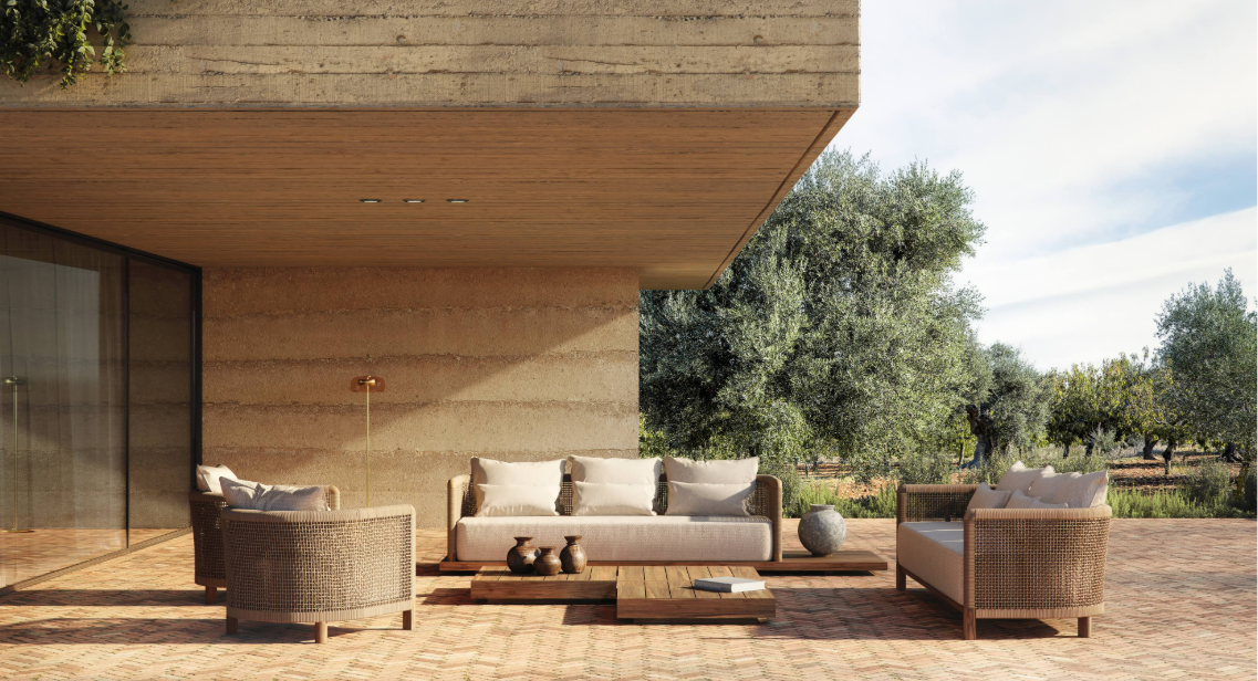 Tavolo caffè teak design outdoor