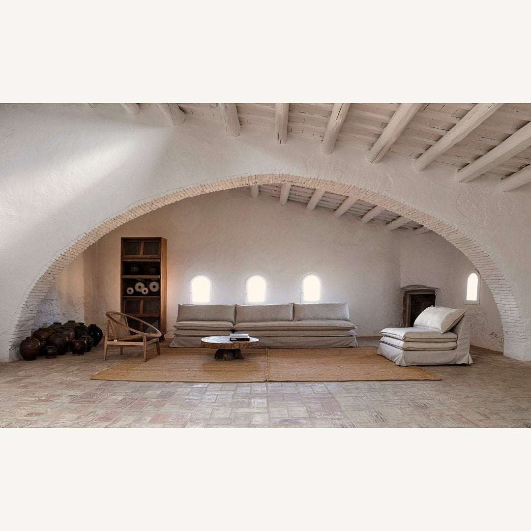 Poltrona sofà nordico bianco grezzo