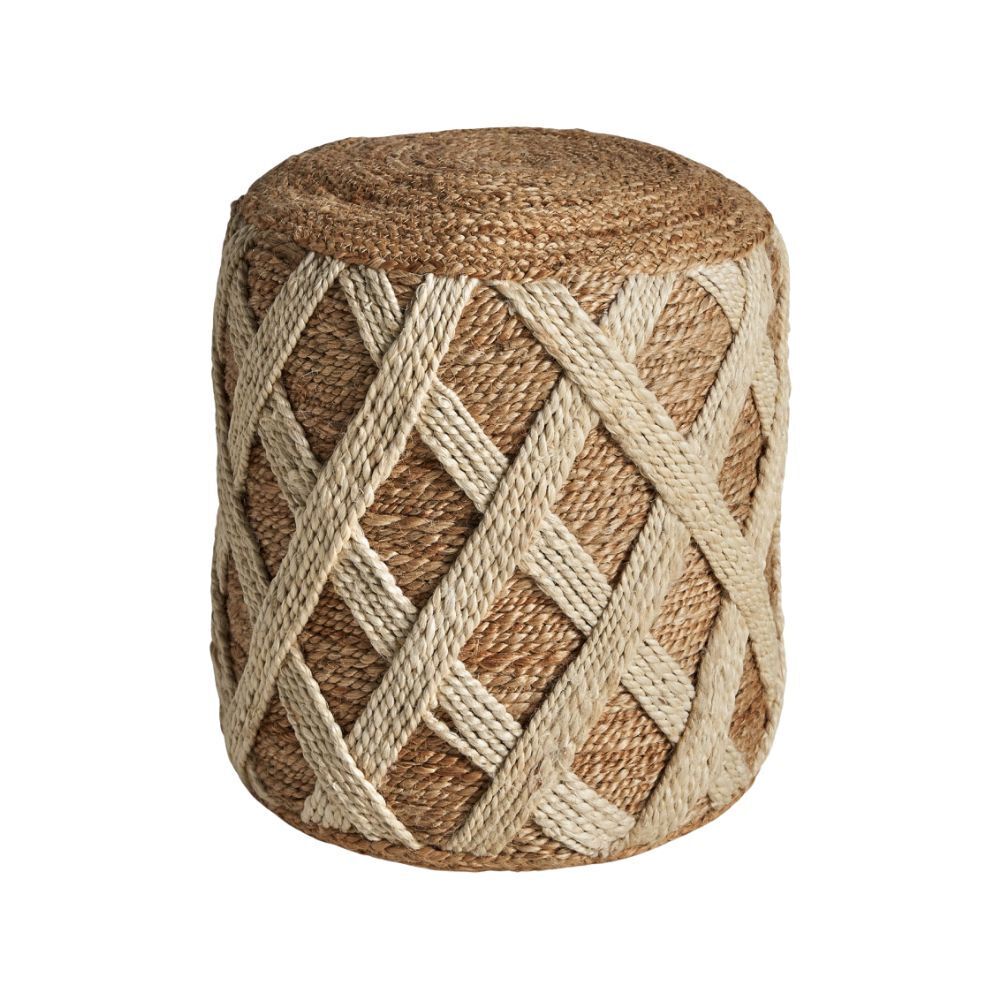 Pouf intrecciato etnico