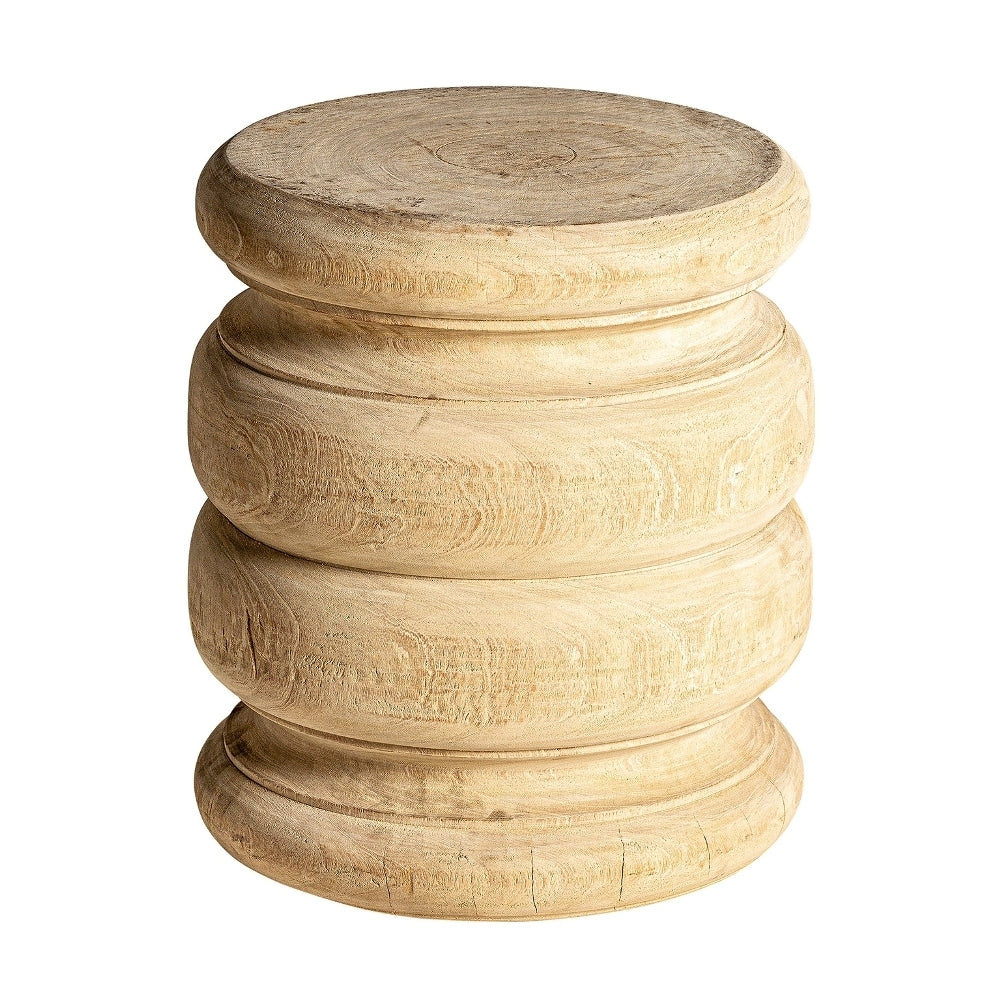 Pouff panca base legno teak