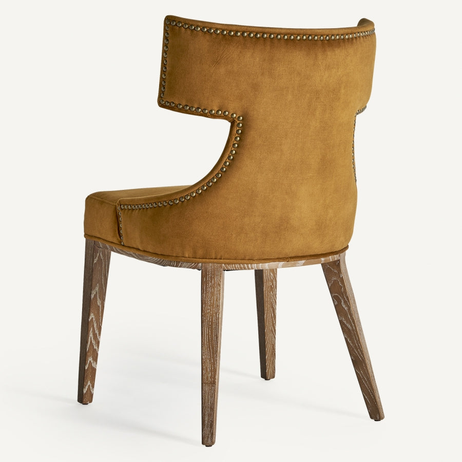 Sedia ocra decò chic