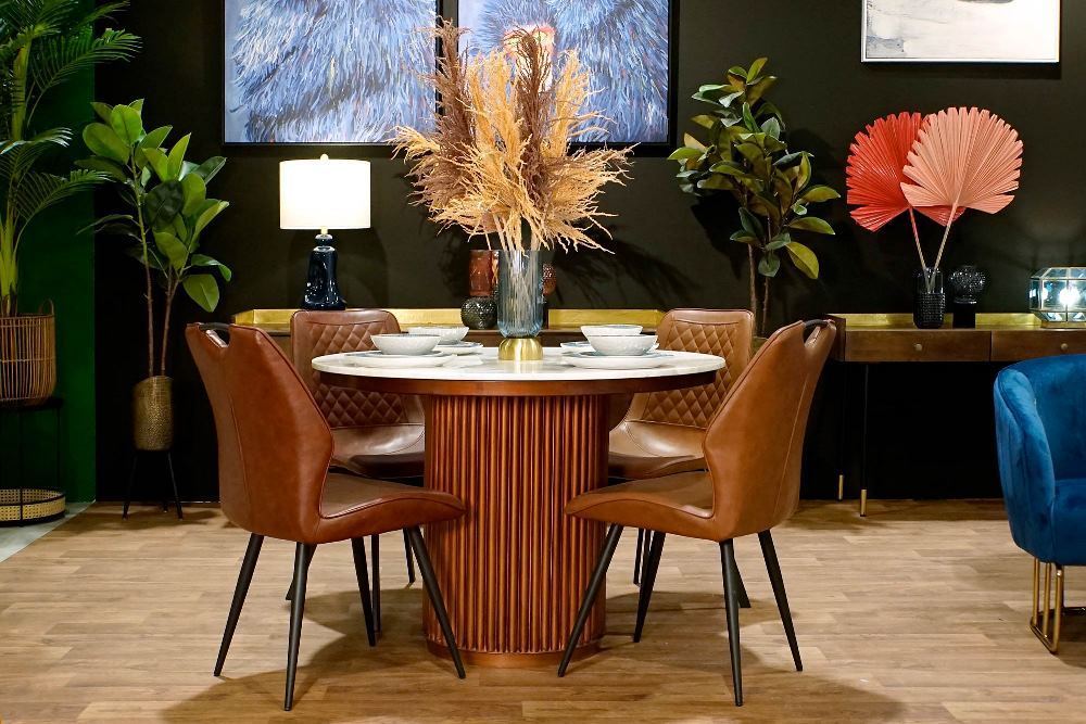 Sedia vintage ecopelle marrone