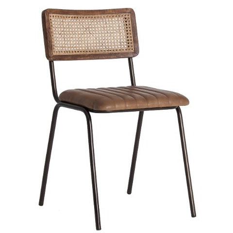 Sedia vintage in cuoio