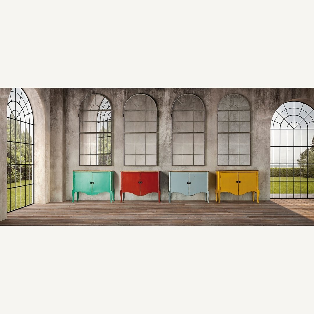 Specchio riquadri industrial grigio