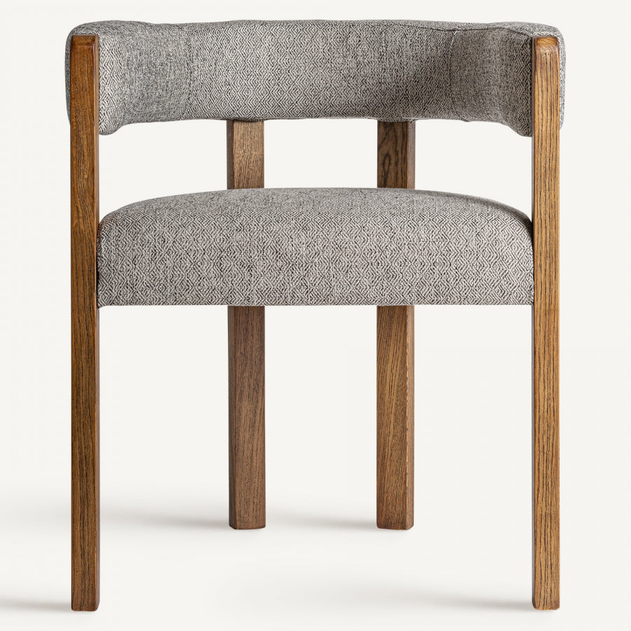 Sedia Art Déco grigia