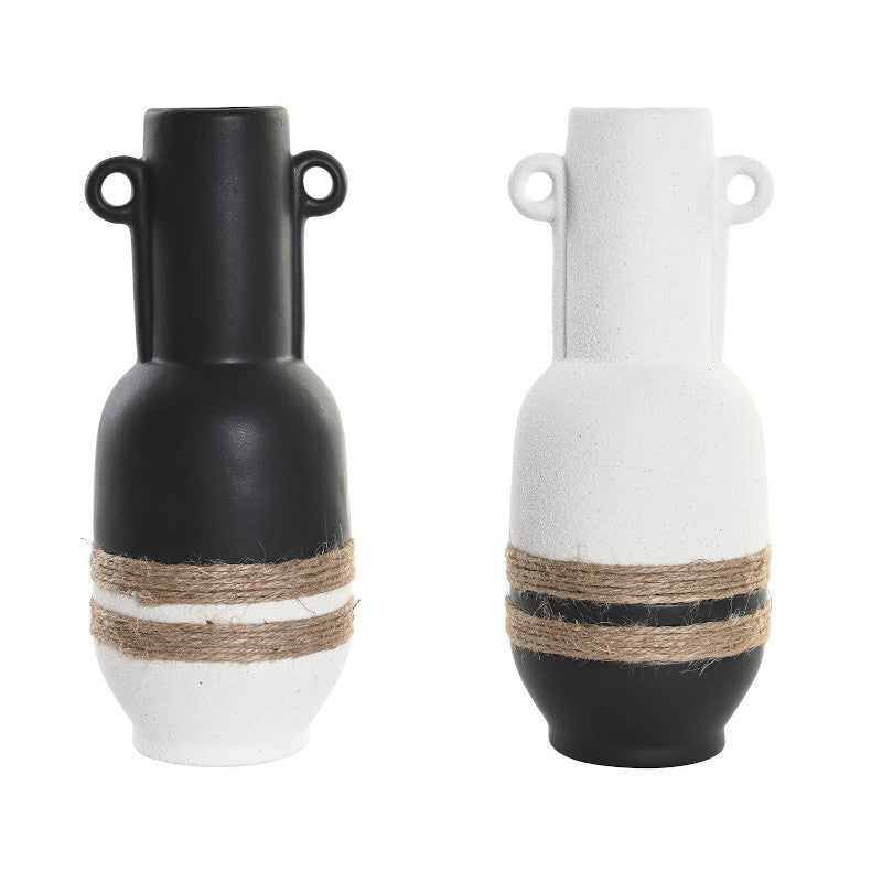 Set 2 Vasi etnici ceramica bicolore