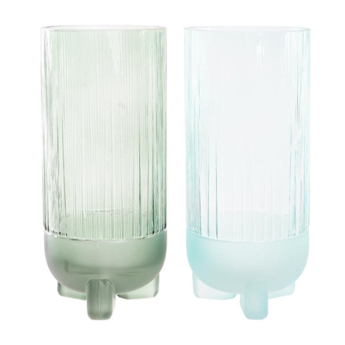 Set 2 Vasi fioriere cristallo decò