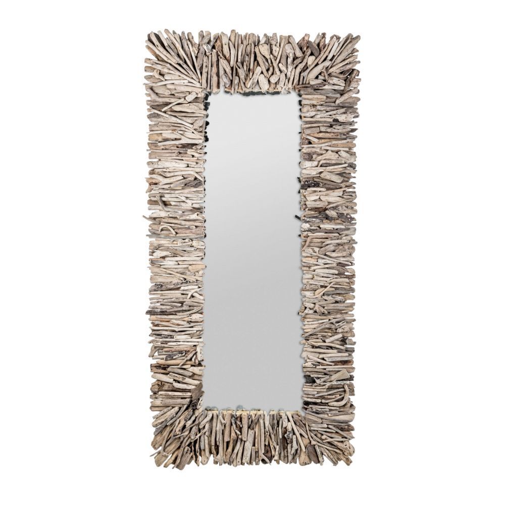 Specchio rettangolare con rami