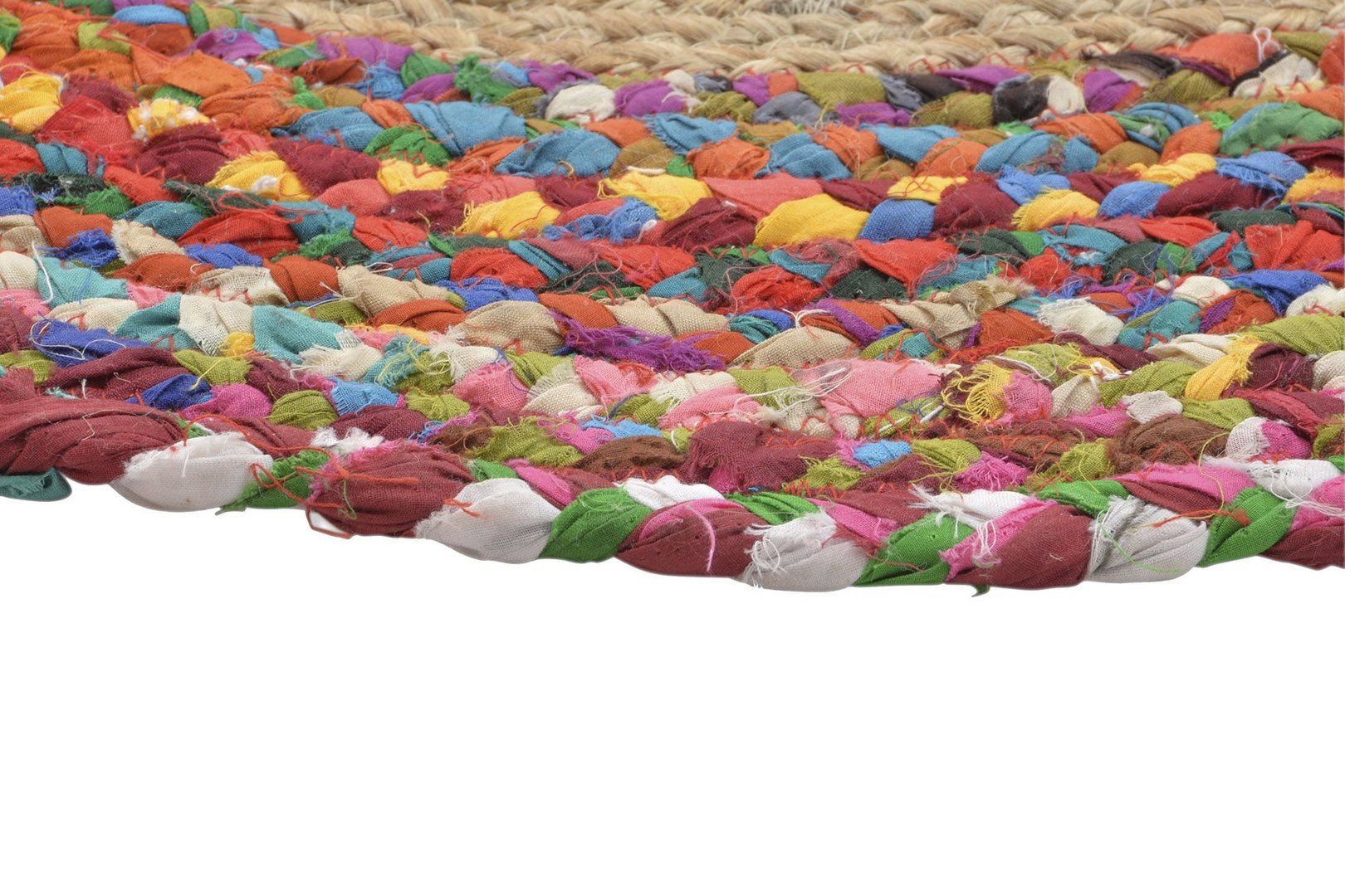 Tappeto fibre intrecciate multicolor