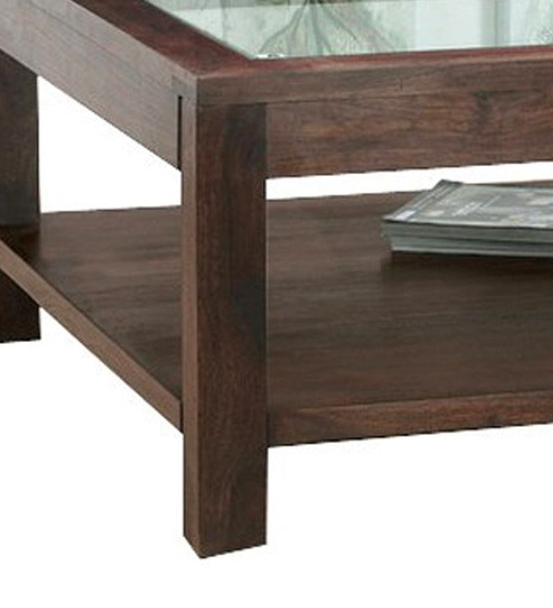 Tavolo basso con cristallo