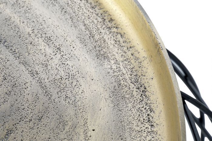 Tavolino industrial chic dorato