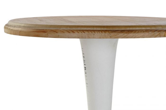 Tavolino alto shabby chic bianco