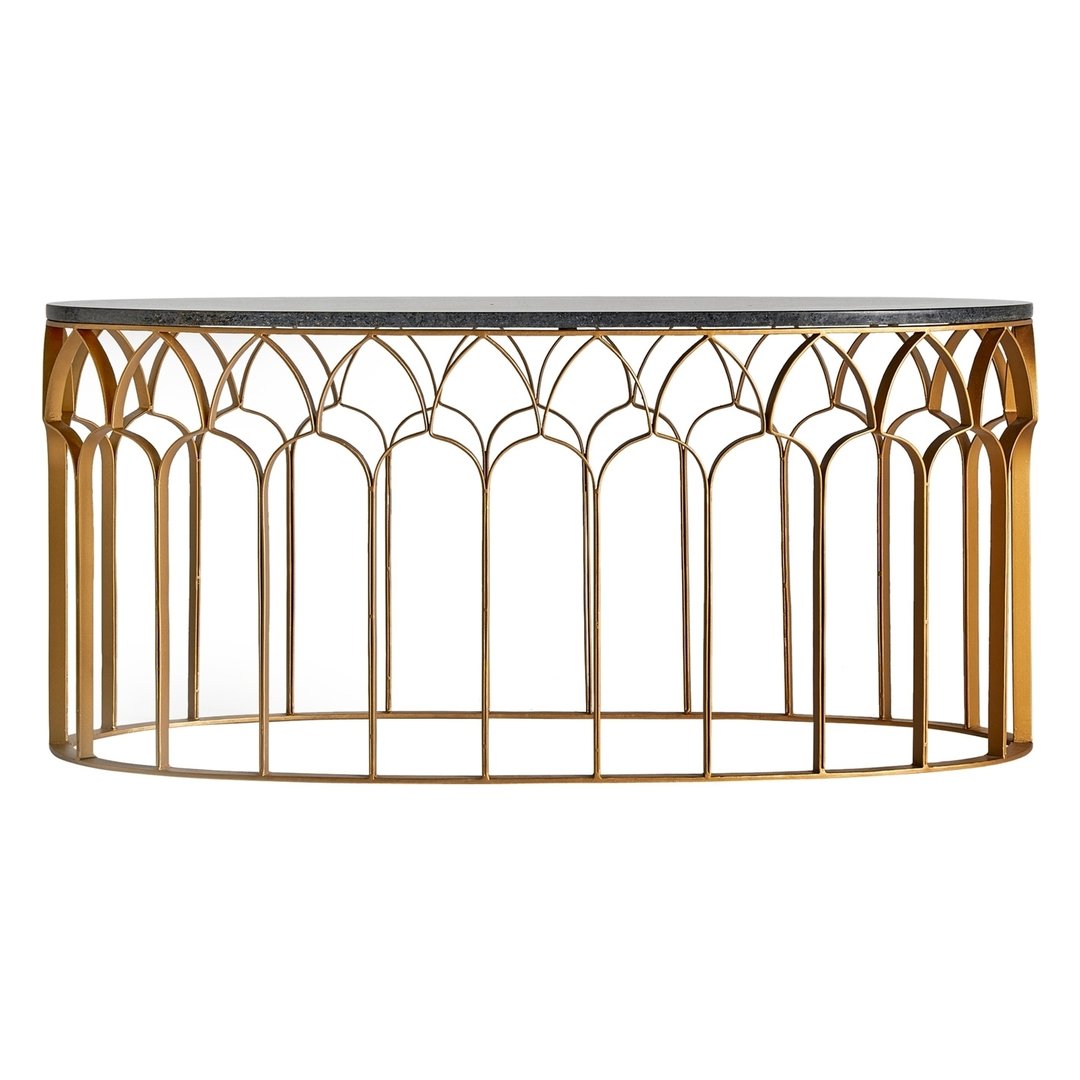 Tavolino art decò dorato