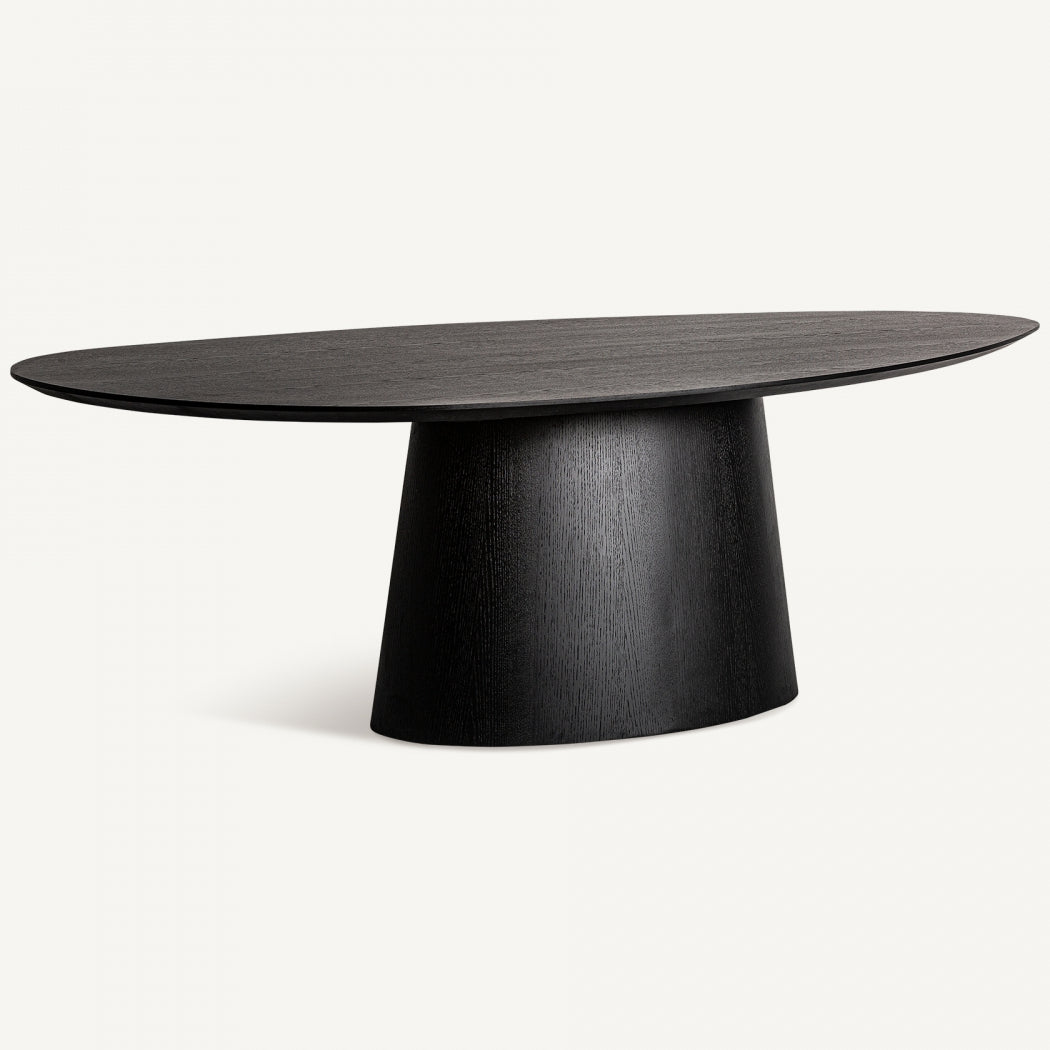 Tavolo ovale nero art déco