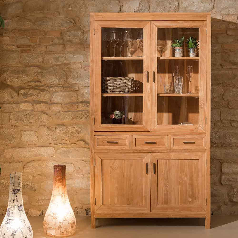Vetrina country chic teak