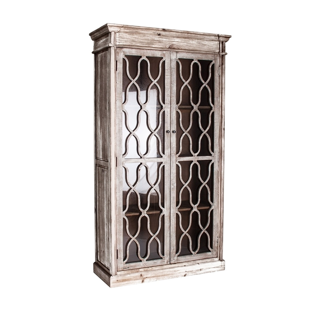 Vetrina provenzale bianco decapato