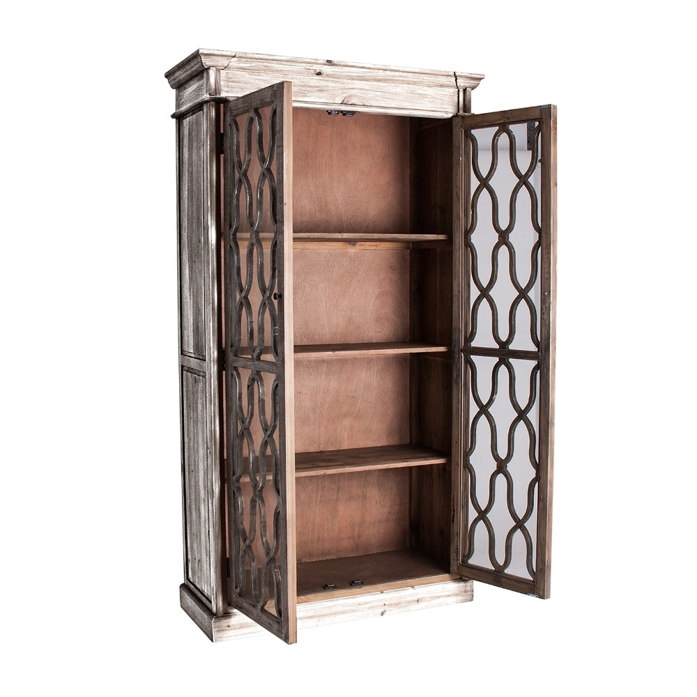 Vetrina provenzale bianco decapato