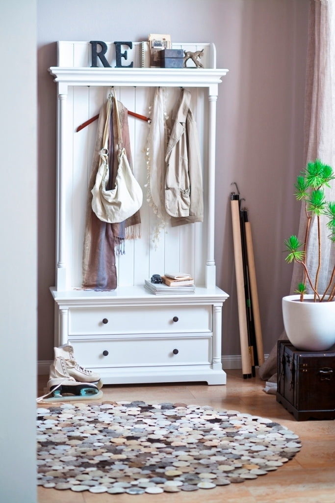 Panca appendiabiti bianca