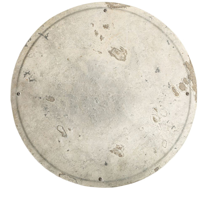 Applique Luna contemporanea in pietra e ferro nero