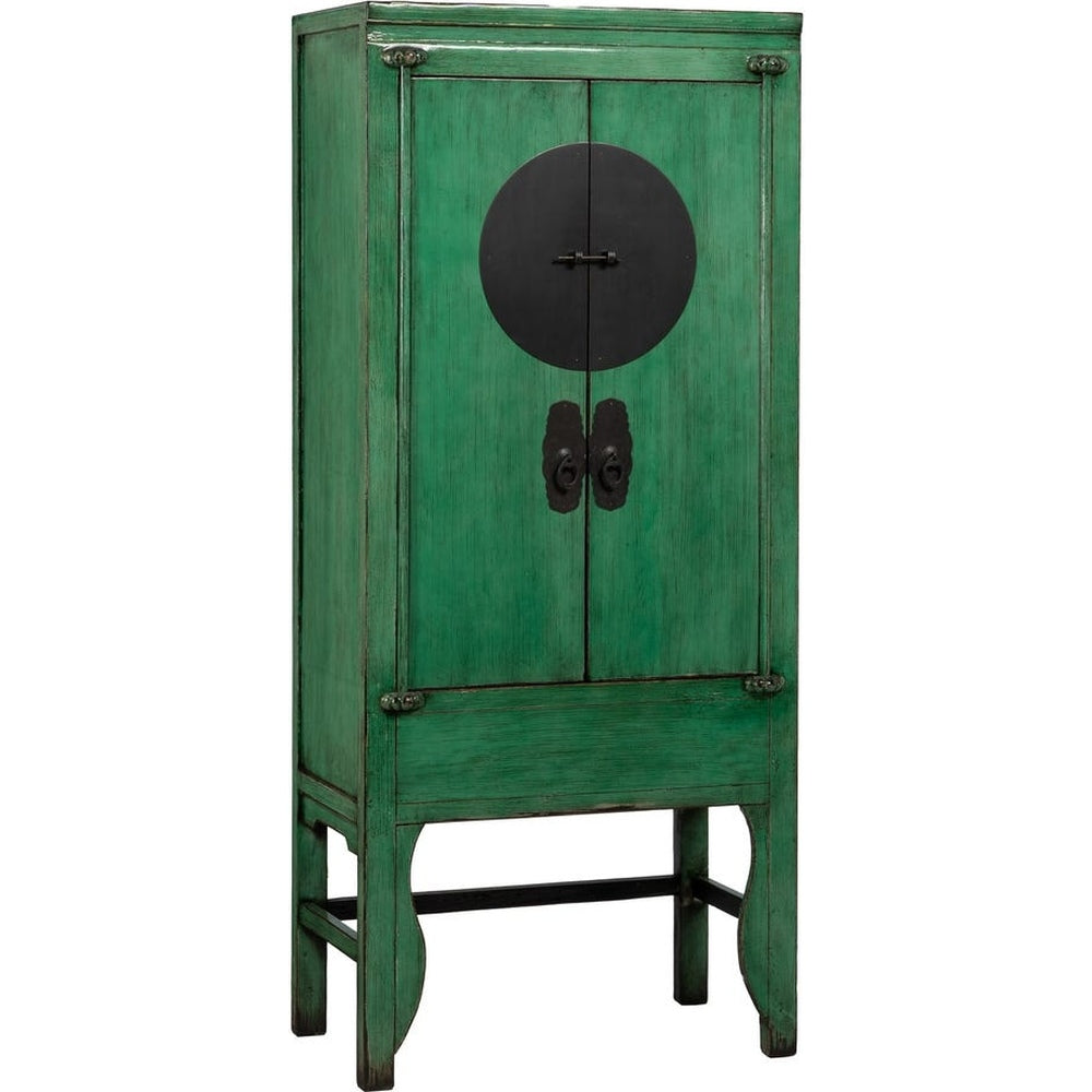 Armadio Cinese Verde in Pino Riciclato