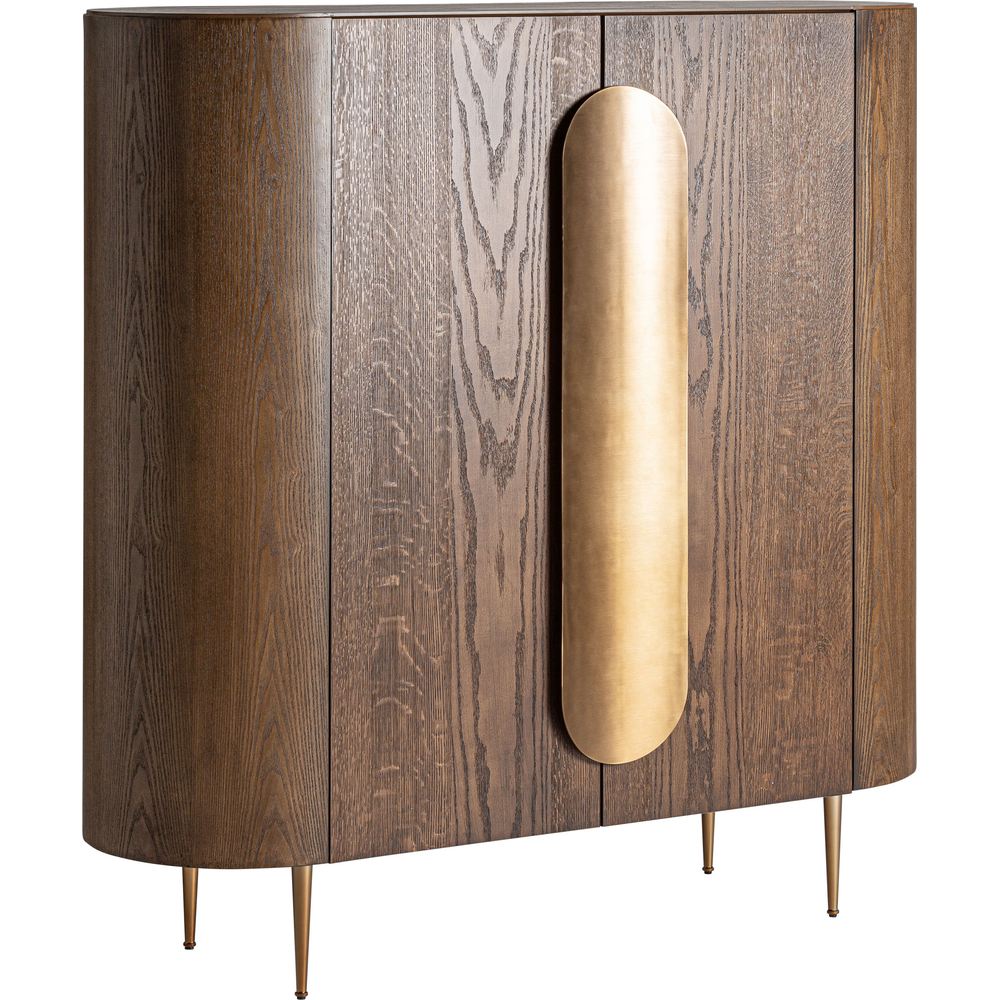 Armadio art déco rovere marrone e oro