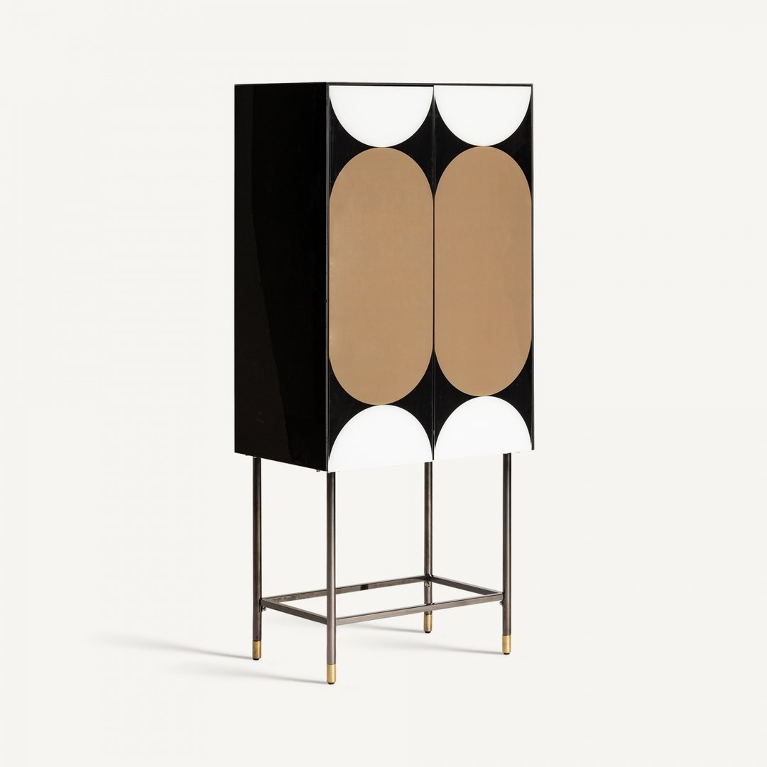 Mobile soggiorno art decò nero oro