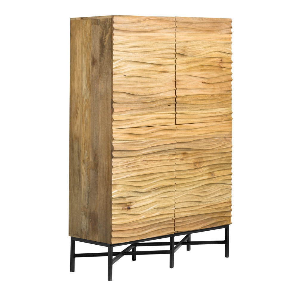 Armadio etnico chic 4 porte naturale