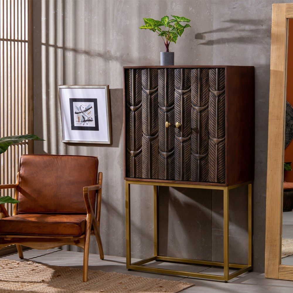 Armadio etnico intarsiato decò