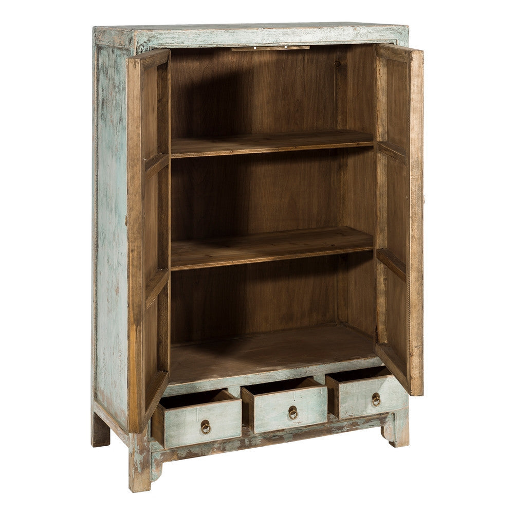 Armadio orientale azzurro anticato