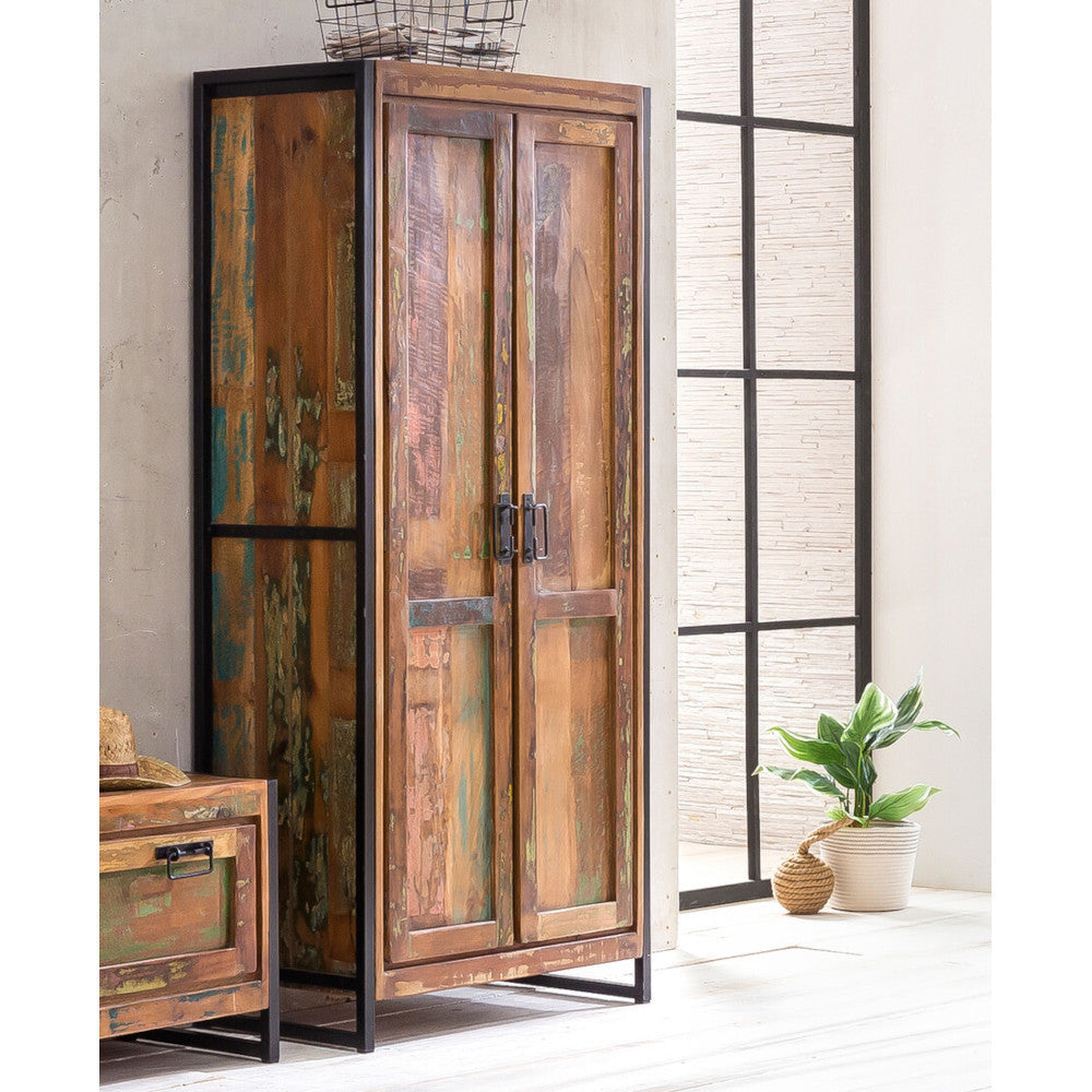 Armadio stile industriale multicolore