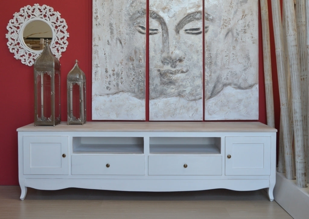 Quadro buddha bianco