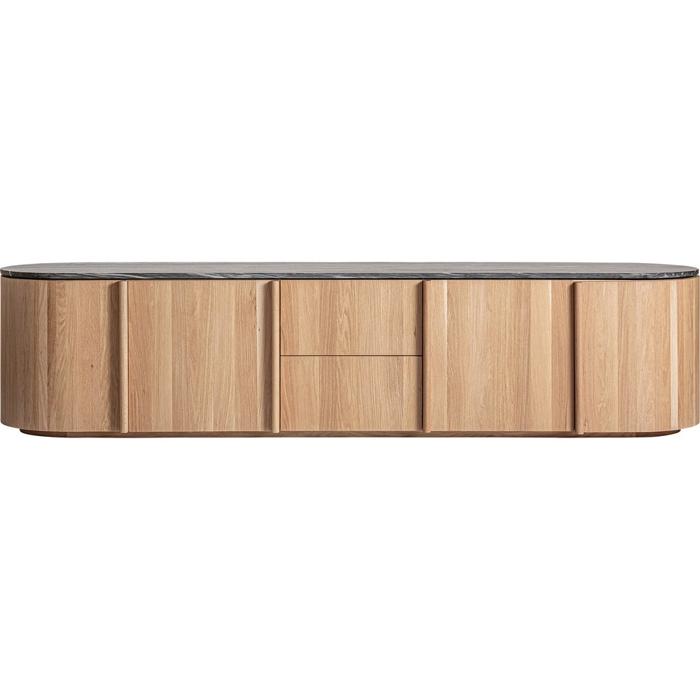 credenza organic luxury rovere marmo nero