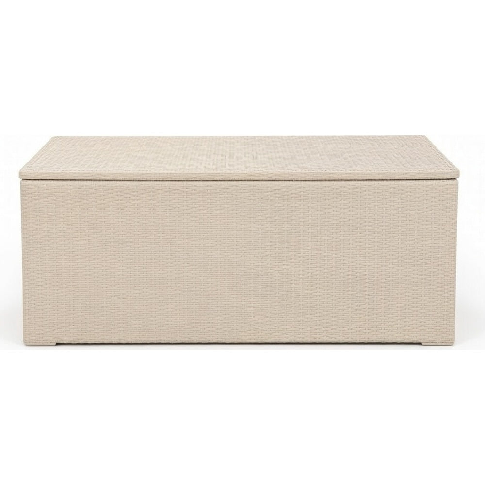 Baule Contenitore da Esterno in Polyrattan Virel Bianco