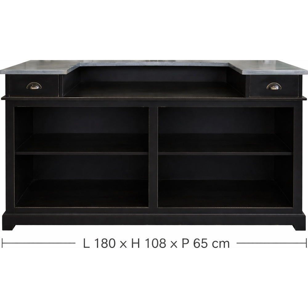 Bancone bar piano in zinco