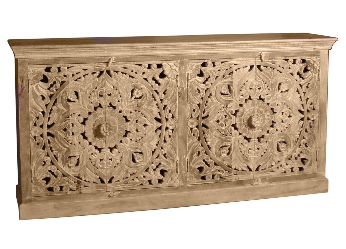 Buffet orientale intagliato naturale