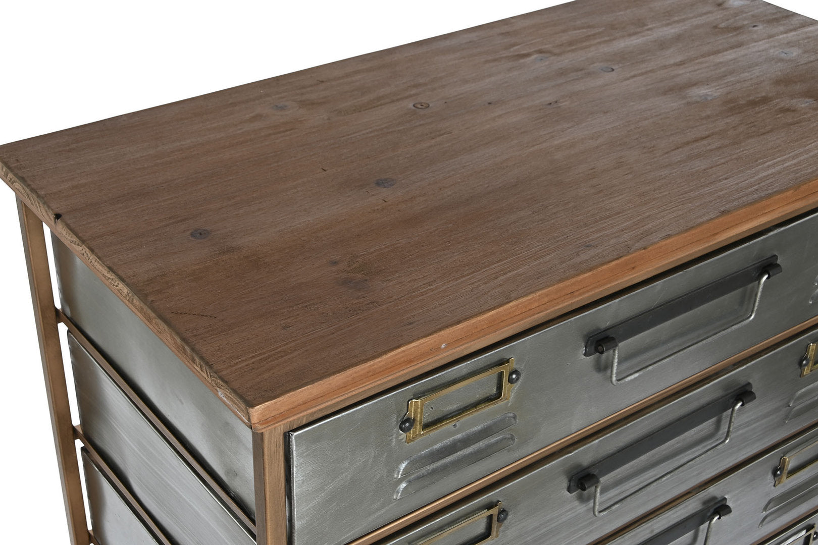 Cassettiera industrial metallo grigio