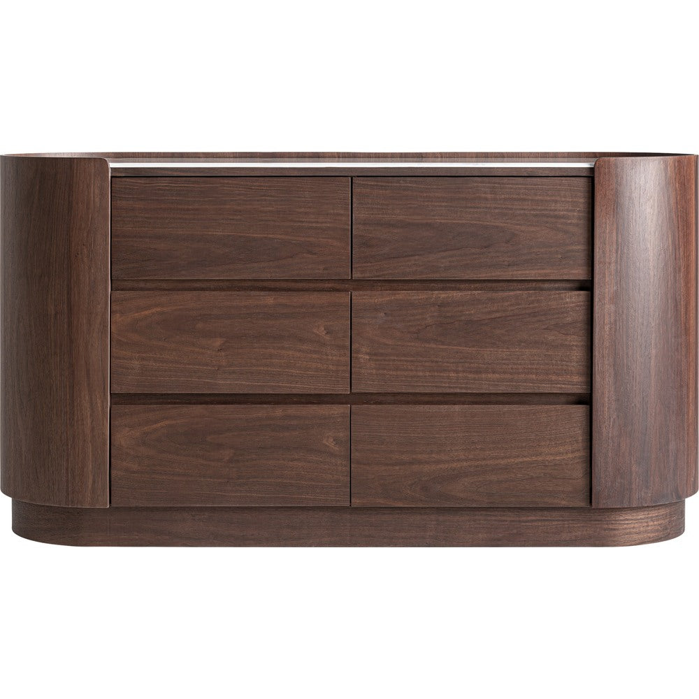 Cassettiera Bombata Design in Legno e Pietra