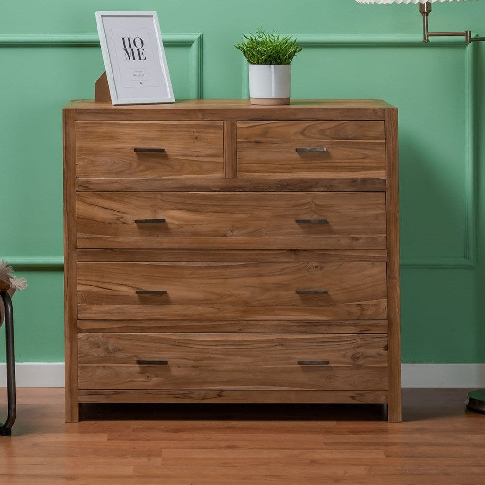 Cassettiera Country Chic in Teak Massello
