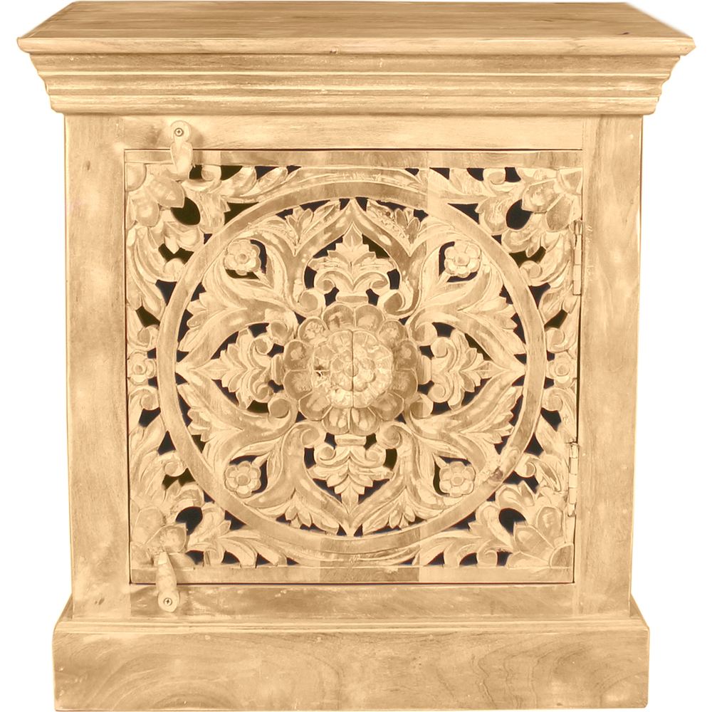 omodino orientale intagliato in legno massello di mango naturale