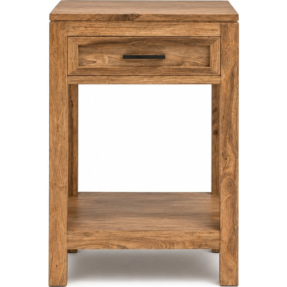 Tavolino Country Chic di lusso in teak massello naturale.