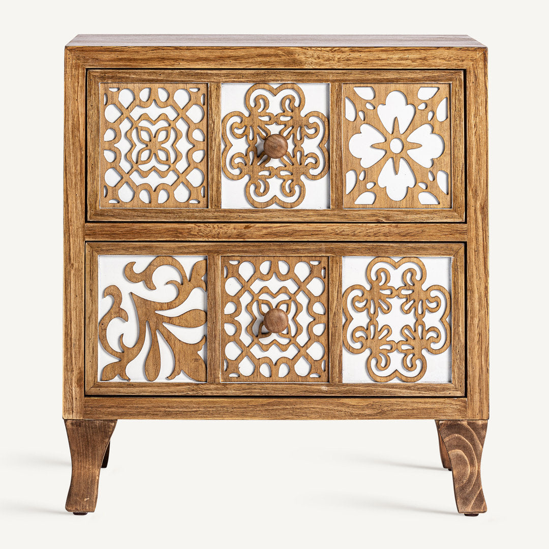 Comodino classico chic intarsiato