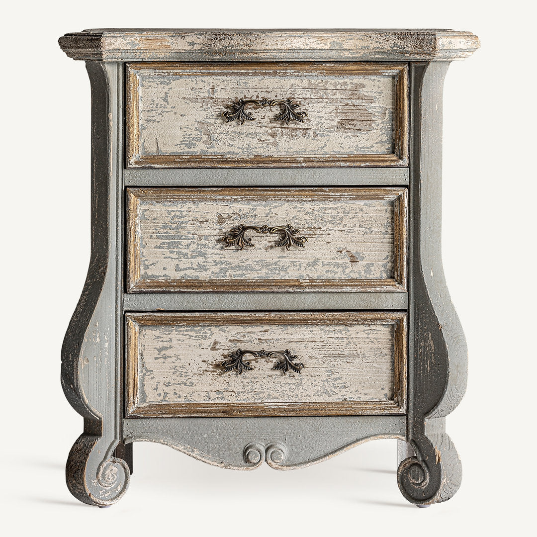 Comodino provenzale invecchiato