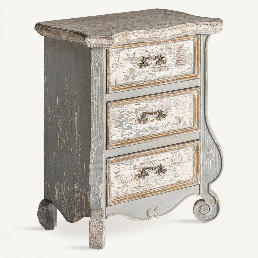 Comodino provenzale invecchiato