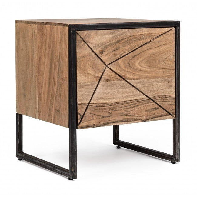 Comodino new industrial naturale