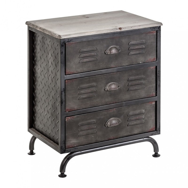 Comodino industrial in ferro