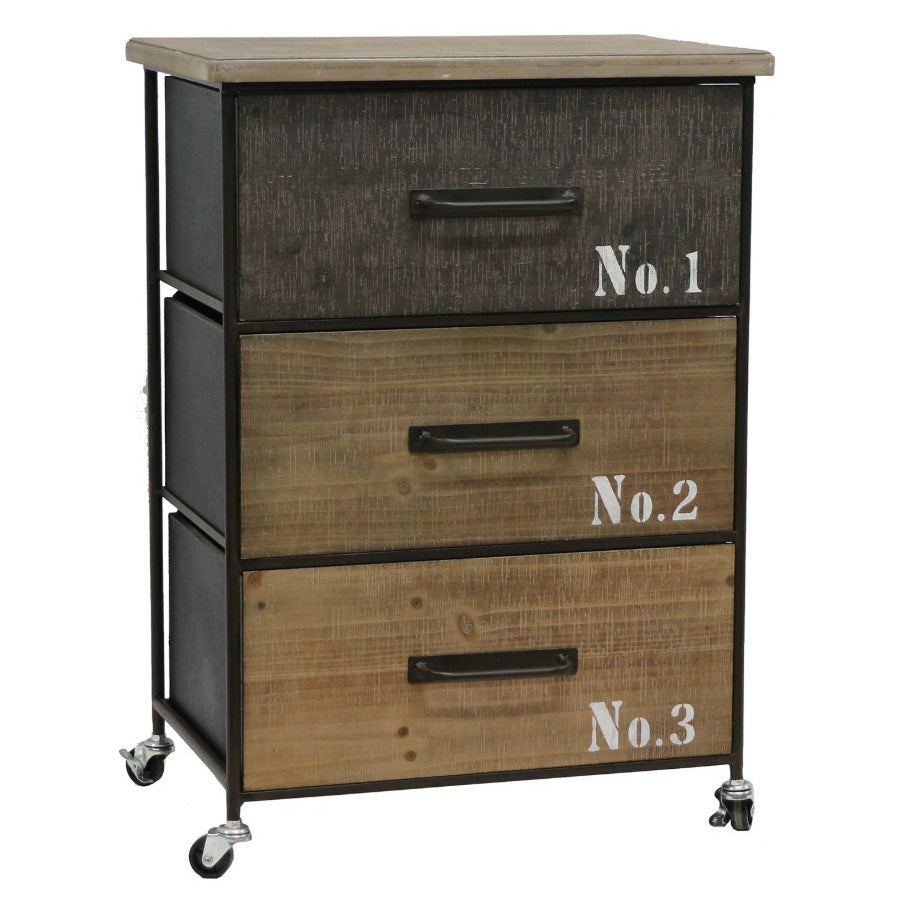 Comodino industrial style in ferro