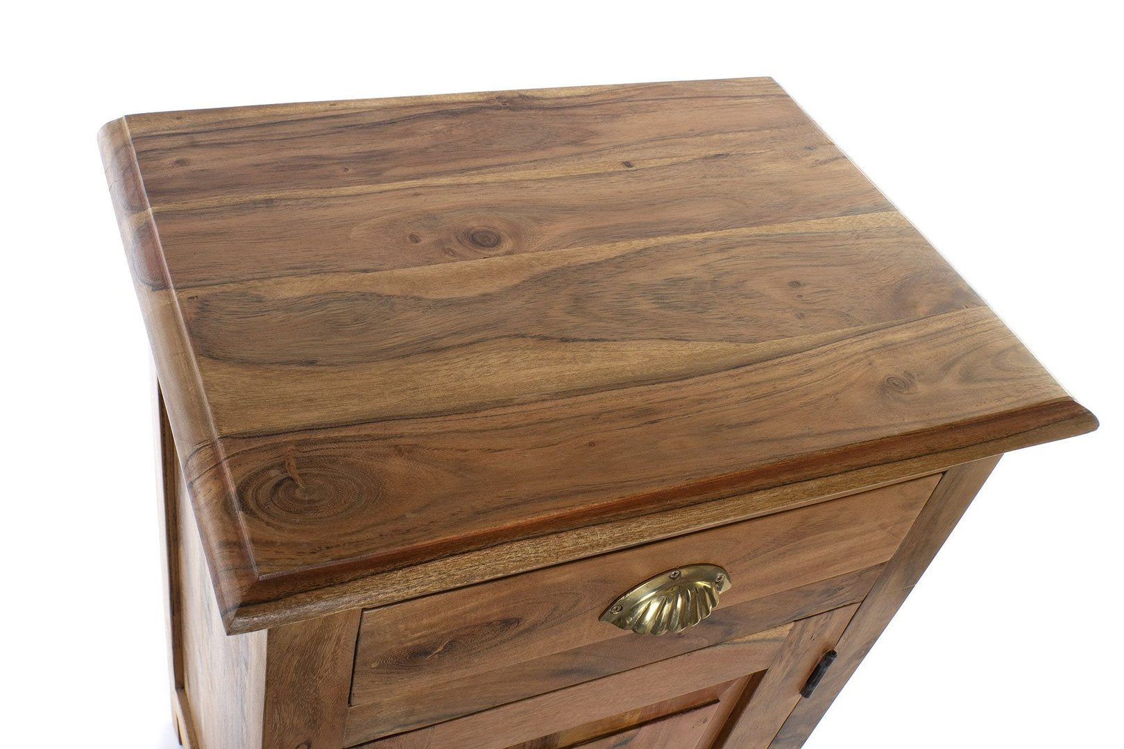 Comodino etnico legno acacia