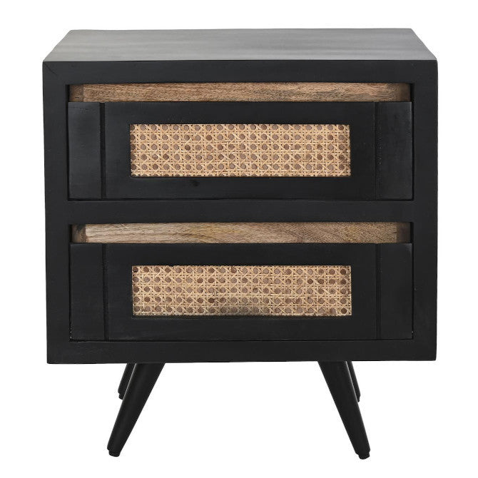 Comodino etnico mango e metallo